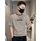 thumbnail image 5 of Camisetas para hombre, camiseta con alfabeto, camiseta para hombre, camiseta a rayas, bordada en negro, ropa barata y ropa estética cómoda, moda, 5 of 5