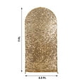thumbnail image 2 of Efavormart Sparkly Gold Big Payette Sequin Fitted Chiara Backdrop Stand Cover for Round Top Wedding Arch - 7ft, 2 of 6