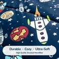 thumbnail image 5 of Sleep Zone Kids Bedding Comforter Set Full/Queen Size - Super Cute & Soft Kids Bedding 7 Pieces Set with Comforter, Sheet, Pillowcase & Sham (Rocket Galaxy), 5 of 7
