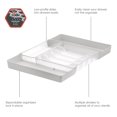 thumbnail image 4 of Spectrum Diversified Hexa Expandable Divided Drawer Organizer Tray Modern Kitchen Cutlery, Utensil, Silverware Holder, Cabinet Storage, 13 x 16, Clear Frost/Stone Gray, 4 of 4