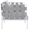 thumbnail image 2 of Ergode Harmony Outdoor Patio Aluminum Armchair - White Gray, 2 of 5