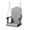 Gray, variant on Ktaxon Single Person Gray HDPE Patio Porch Swing Chair with Fan Shaped Backrest and Built-in Cup Holder for Garden Yard