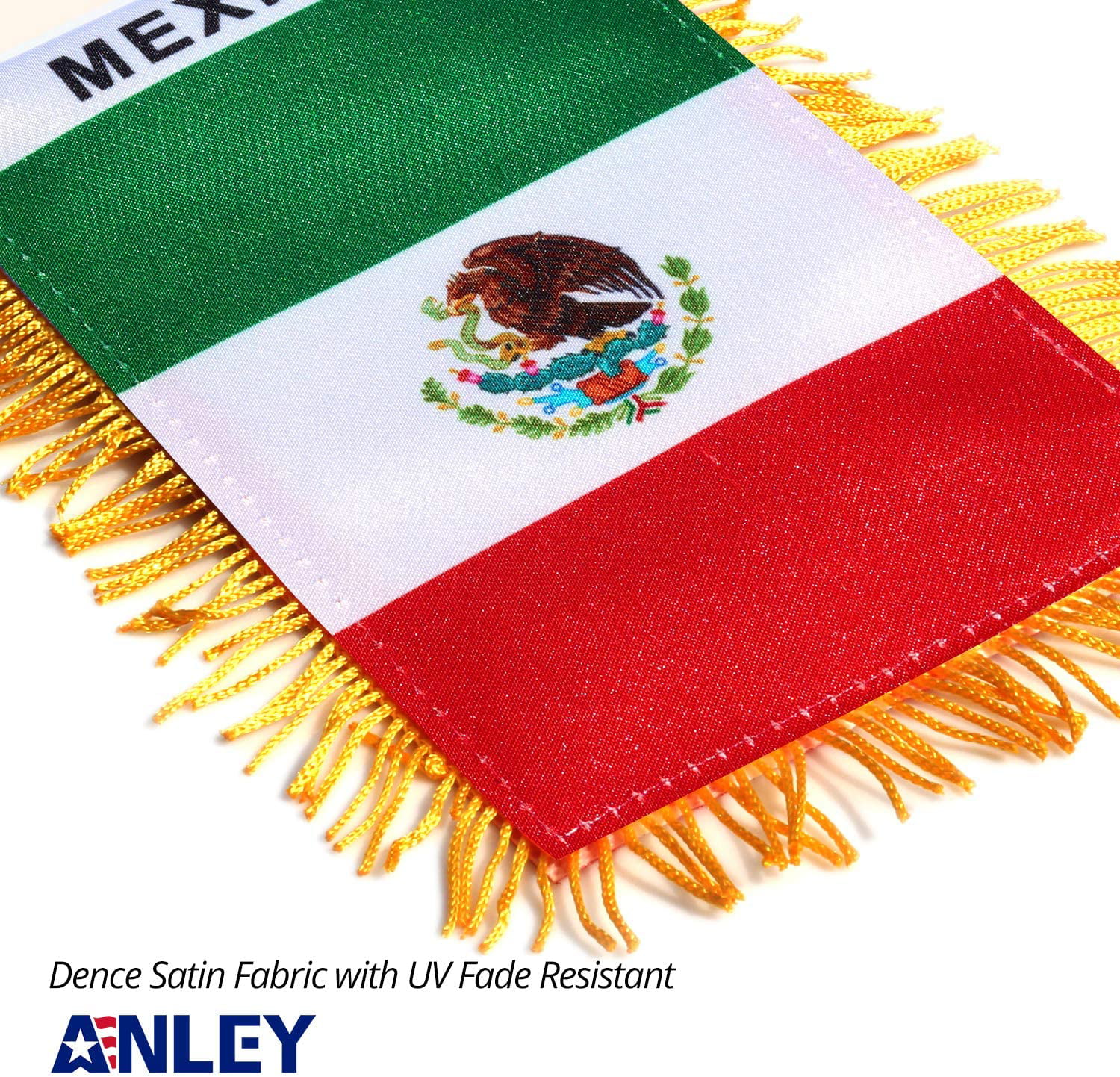 Mexico Mexican Mini Flag 4"x6" Window Banner w/ suction cup.