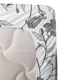 thumbnail image 3 of Grey Sheet Set, Modern Graphic of Flowers and Branches with Simple Pure Patterns Boho Print, Fitted and Flat Sheet with Pillowcase Bedding Accent 3 Piece Set, Twin XL, Grey White, by Ambesonne, 3 of 4