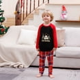 thumbnail image 2 of Odeerbi Christmas Pajamas for Family Holiday Long Sleeve Family Christmas Pajamas Matching Sets Kids Printed Loungewear Top Pants Set Two-Piece Sleepwear Xmas PJs Set Red, 2 of 6