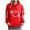Red, variant on VOONCAS Women's Plus Size Football Hoodie with Heart Graphic, Army Green - Kangaroo Pocket, Drawstring Hood - Cute Game Day Apparel (2XL)