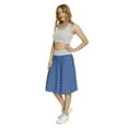 thumbnail image 3 of Women's Cyan Modern Cubes and Rhombuses A-line Printed Skirt Casual Wear, 3XL, Aqua Indigo, by Ambesonne, 3 of 6