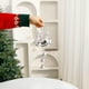thumbnail image 4 of Colgante de carillón de viento plateado y rojo | Adorno para árbol de Navidad y puerta | Tamaños: 30 cm, 40 cm, 50 cm o 65 cm | Campana navideña de plástico con sonido agradable, 4 of 6