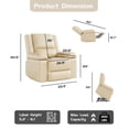 thumbnail image 3 of GAOMON Oversized Wide Power Lift Recliner Chair - Heat and Massage, Faux PU Leather, Adjustable Back and Legs, Electric Lift Chair Designed for The Elderly and People with Mobility impaired,Beige, 3 of 8