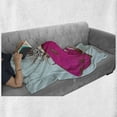 thumbnail image 6 of Vintage Soft Flannel Fleece Throw Blanket, Custom Collector's Old Car Grunge Background Cartoon Like Funky Art, Cozy Plush for Indoor and Outdoor Use, 70" x 90", Baby Blue Hot Pink, by Ambesonne, 6 of 6