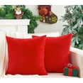 thumbnail image 1 of Fundas de almohada decorativas GriNeed, 50 x 50 cm, terciopelo rojo, paquete de 2, 1 of 6