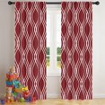 thumbnail image 5 of Blackout Kids Curtains,Burgundy and White Wavy Pattern Childrens Insulated Curtains Set Of 2,Bedroom Essentials,Toddler Room Decor 42"x84", 5 of 5