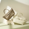 thumbnail image 2 of New top layer cowhide lychee pattern handbag 2024 simple commuter versatile shoulder messenger bag horizontal platinum bag, 2 of 5