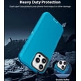 thumbnail image 3 of iPhone 14 Pro Case Cover Dual Layer Rugged / Heavy Duty / Shockproof 6.1" Teal, 3 of 5