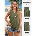 thumbnail image 3 of ZXSXSY Womens Graphic Tank Tops Summer Casual Crew Neck Sleeveless Tops Floral Print Vests, 3 of 6