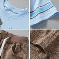 thumbnail image 5 of TOWED22 Summer Baby Boy Clothes Short Sleeve Front Pocket Tshirt Plaid Shorts Set 6 12 18 24 Months 2T 3T 4T Toddler Outfit(Sky Blue,12-18 Months), 5 of 6