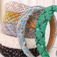 thumbnail image 2 of Diadema a cuadros estilo coreano para mujer, diadema vintage antideslizante para el cabello, accesorio dulce y cómodo., 2 of 4
