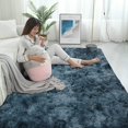 thumbnail image 3 of Modern Style Long Pile Rug, Interior Decoration, Suitable for Living Room, Bedroom, Blue, 60 x 90 cm, 3 of 5