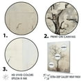 thumbnail image 3 of Designart "Beige Minimalism Baobab Tree III" Tree Baobab Floater Framed Canvas Prints, 3 of 5