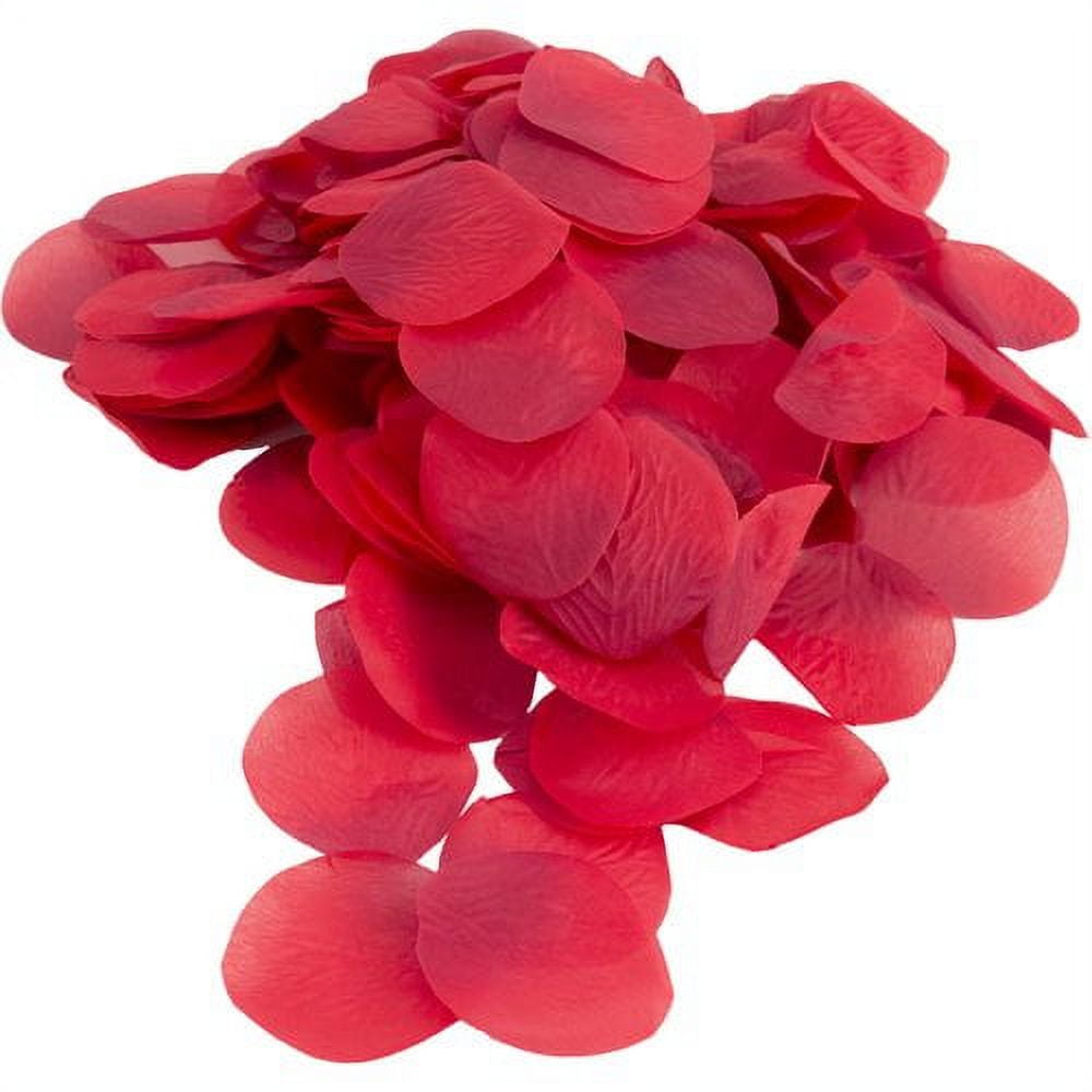 Way to Celebrate Red Fabric Artificial Rose Petals, 250 Count, 1 Package 