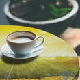thumbnail image 2 of Ambesonne Oranger Fitted Round Tablecloth, Golden Sunflower Field, 56"- 60" Diameter, Orange Yellow, 2 of 4