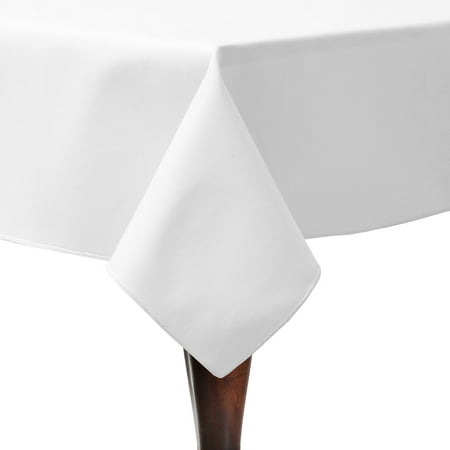 

Ultimate Textile (5 Pack) Poly-cotton Twill 60 x 60-Inch Square Tablecloth - for Restaurant and Catering Hotel or Home Dining use White