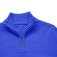 thumbnail image 7 of BXINGOHAI Men's Quarter Zip Pullover Long Sleeve Golf Shirts for Men Thermal 1/4 Half Zip Sweatshirts Blue XL, 7 of 7