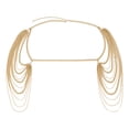thumbnail image 1 of lionlar Épaule Chaîne Collier Robe Accessoire Réglable Multilayer Mode Corps Chaîne Or, 1 of 2