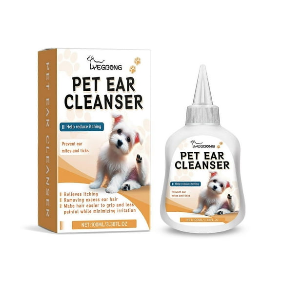 Pet Ear Drops, Efficient Ear Mite Solution, Cat & Dog Universal Ear Cleaner 1-3PCS