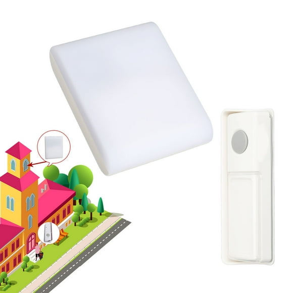 Timbre De Puerta Inalámbrico, Transmisión De Distancia De 656,2 Pies, Luz LED, Timbre De Puerta Compacto Para Sala De Estar Para Niños