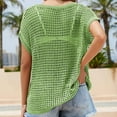 thumbnail image 4 of Mittory Womens Summer Crochet Sweater Tops Casual Cap Short Sleeve Hollow Out Mesh Knit Beach Cover Up Shirts, 4 of 4