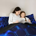 thumbnail image 5 of Castle Fairy Boys Geometric Honeycomb Full Size Comforter Sets,Video Game Bedding Sets, 5 of 8