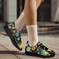 thumbnail image 3 of COEQINE Women Sneakers Running Walking Shoes Black Sole Tennis Shoes for Travel Breathable Trainers Footwear for Travel Outdoor, Abstract Black Cat Starry Night, 3 of 7