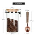 thumbnail image 4 of KKC HOME ACCENTS Glass Coffee Bean Storage Container with Airtight Lid,Glass Jar with Lid，Coffee Storage Canister with Spoon 40 Fluid-oz, 4 of 10