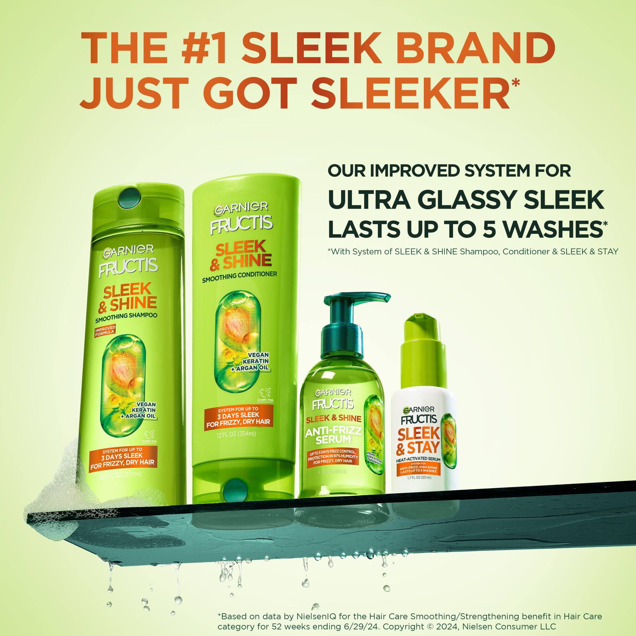 (4 pack) Garnier Fructis Sleek and Shine Smoothing Conditioner with Argan Oil, 33.8 fl oz  (图5) (4 pack) Garnier Fructis Sleek and Shine Smoothing Conditioner with Argan Oil, 33.8 fl oz  (图5)