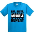 thumbnail image 3 of Inktastic Eat, Sleep, Wrestle, Repeat Youth T-Shirt, 3 of 5