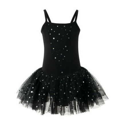 

Child baby girl ballet dance gymnastic leotard star sling mesh gauze dance skirt