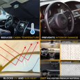 thumbnail image 2 of EcoNour 2-Piece Car Windshield Sun Shade | Durable 240T Polyester Sun Shield for Front Window s UV Rays | Foldable, 2 of 5