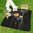 thumbnail image 6 of Black And White Ink Flower Outdoor Picnic Blanket, Foldable Waterproof Beach Mat, Portable Beach Blanket for Beach Camping, Hiking, Family Concerts, 6 of 7