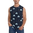 thumbnail image 1 of Balery Night Forest Wolf Camisetas sin mangas para hombre, absorbe la humedad y protege contra el mal olor.-XX-Large, 1 of 7