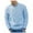 145# Blue, variant on Men's Fisherman Cable Crewneck Sweater Winter Casual Sweater for Men Knitted Pullover Sweaters with Ribbing Edge Pink M