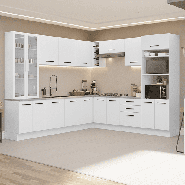 Cocina Integral Completa Modular Madesa Agata 549cm Blanco