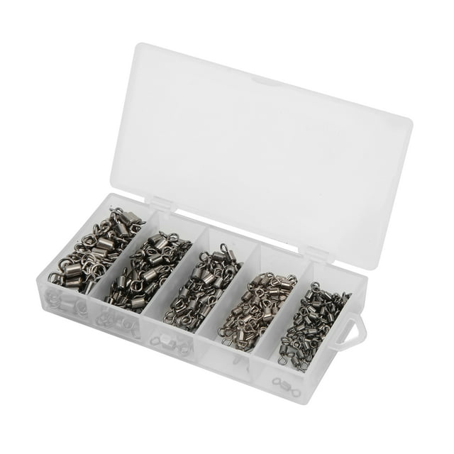 Conector de pesca de metal rodante Bling Bling 210 piezas/lote 8 formas Acero inoxidable