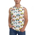 thumbnail image 2 of Goofa Cartoon Monster Trucks Printed Men's Sleeveless T-Shirt - Athletic Gym Workout Tank Top for Men - Moisture-Wicking, UPF 30+ Quick-Dry Muscle Tee-Medium, 2 of 8