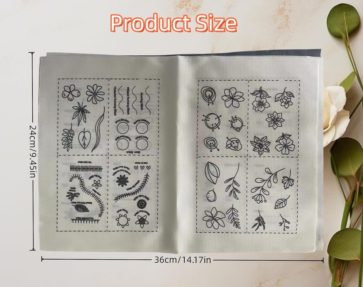 DIY Embroidery Stitch Book Kit, Portable All Scenario Embroidery Stitch Book & Sewing Kit, Embroidery Practice Book for DIY and Sew Enthusiast
