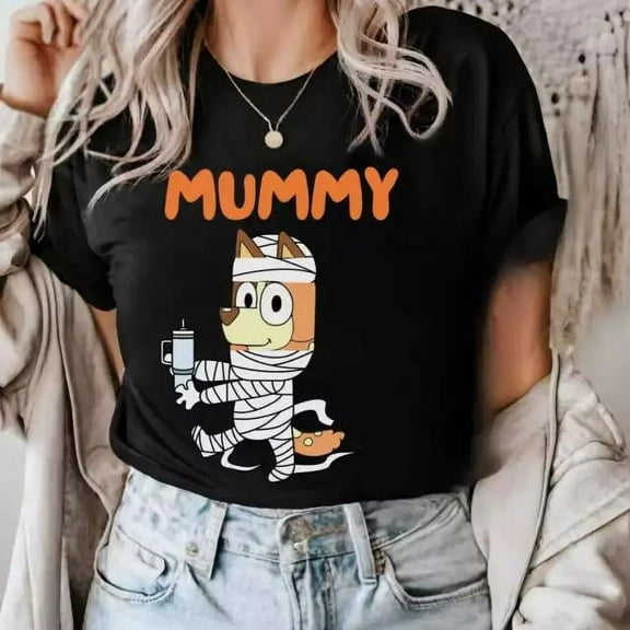 Bluey Mom Halloween Shirt – Matching Bluey Family Costume Tee – Mummy Halloween Shirt for Moms