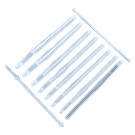 HEMLBOYW 10 Styles Crochet Hook Molds Set Epoxy Resin Casting Silicone Mold Kit Handcraft Art Yarn Weaving Tool Silicone Mold Silicone