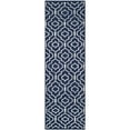 thumbnail image 2 of SAFAVIEH Dhurrie Slater Geometric Moroccan Wool Area Rug, Navy/Ivory, 6' x 9', 2 of 10