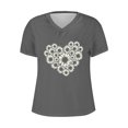 thumbnail image 4 of Wancir Women's Floral T-Shirts V-Neck Dandelion Sun Flower Graphic Casual Tee Boho Tops Cute Wildflowers Shirts, 4 of 4