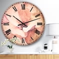 thumbnail image 2 of DesignArt Cute Light Pink Magnolia Flower Large Wall Clock, 2 of 2